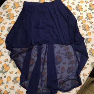 Indigo High Low Skirt